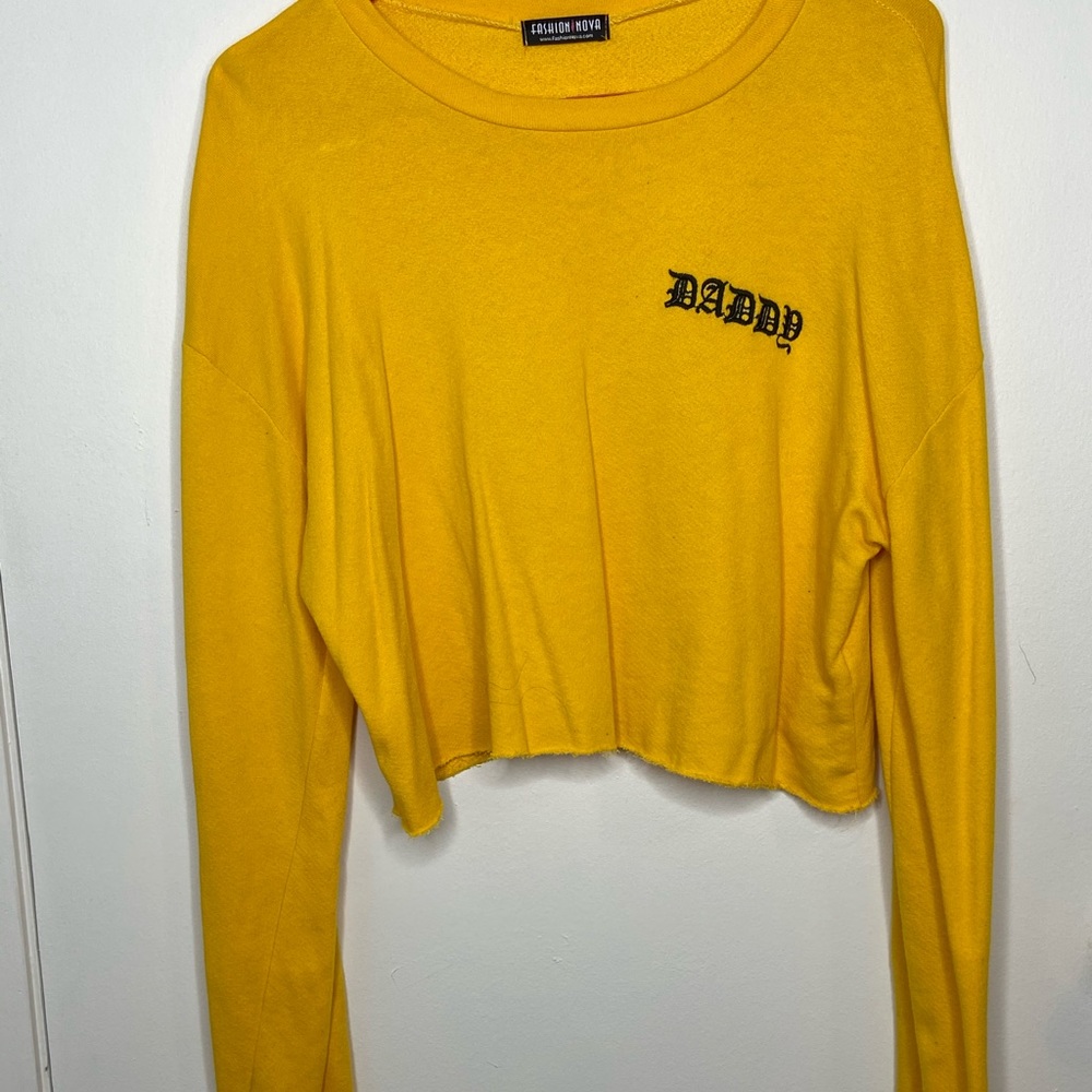 Yellow cropped top
